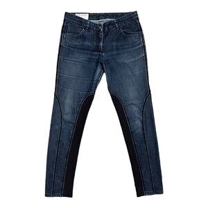 Brunello Cucinelli Women's Dark Wash Distressed Italian Rider Jeans 6